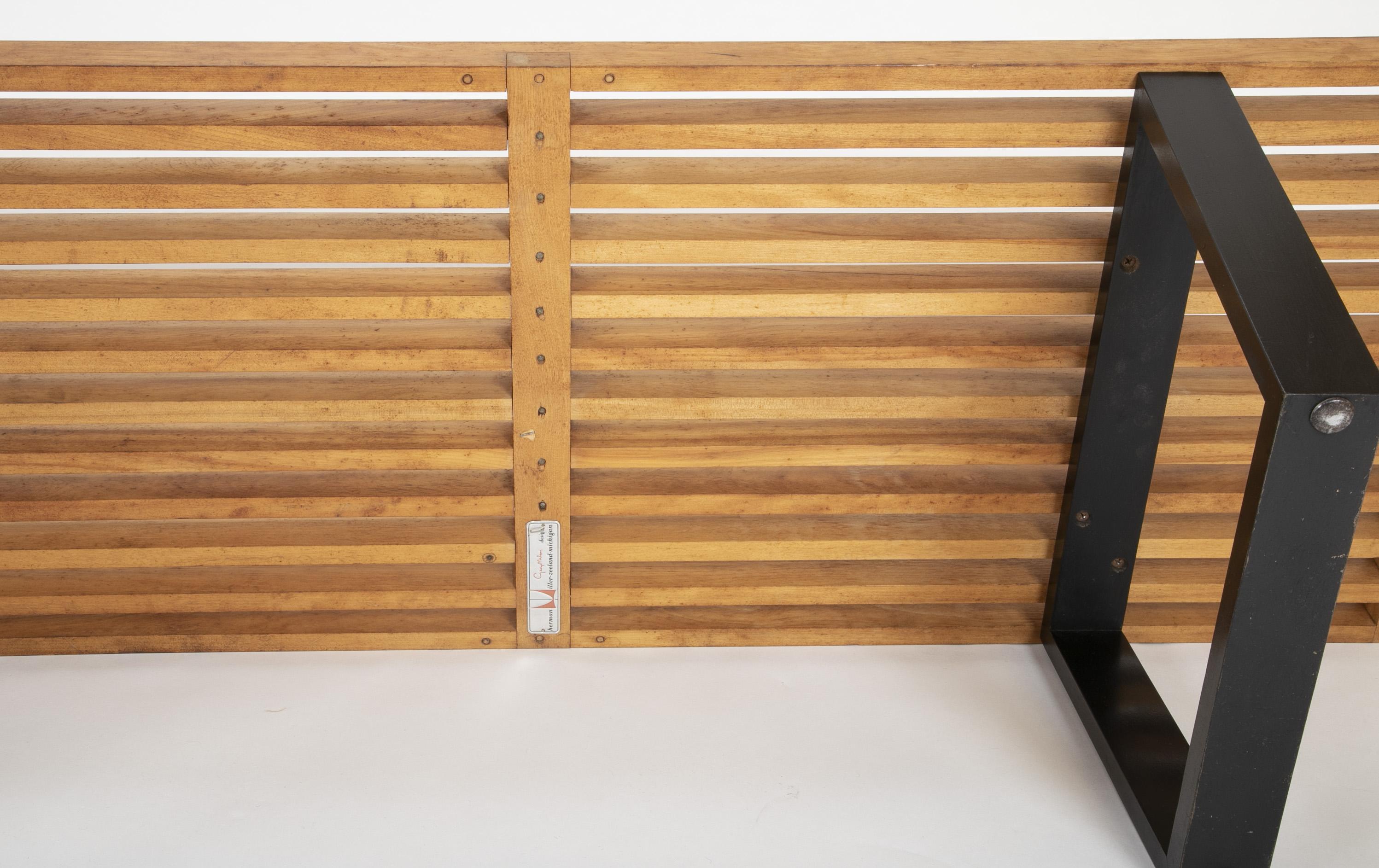Mid-20th Century Original Production George Nelson for Herman Miller Slat Bench
