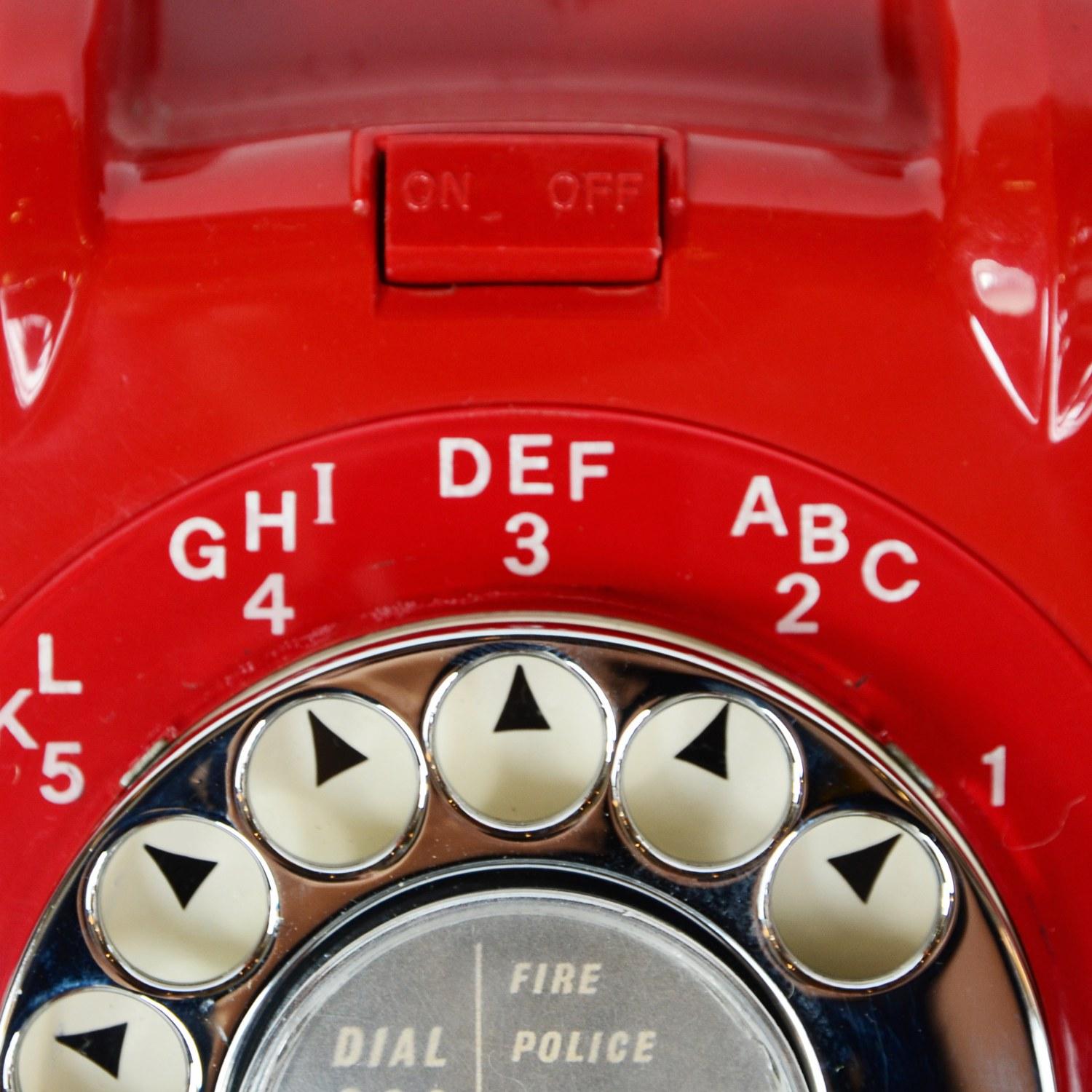 Original Red Lacquered GPO Model 706L Telephone Full Working Order 1