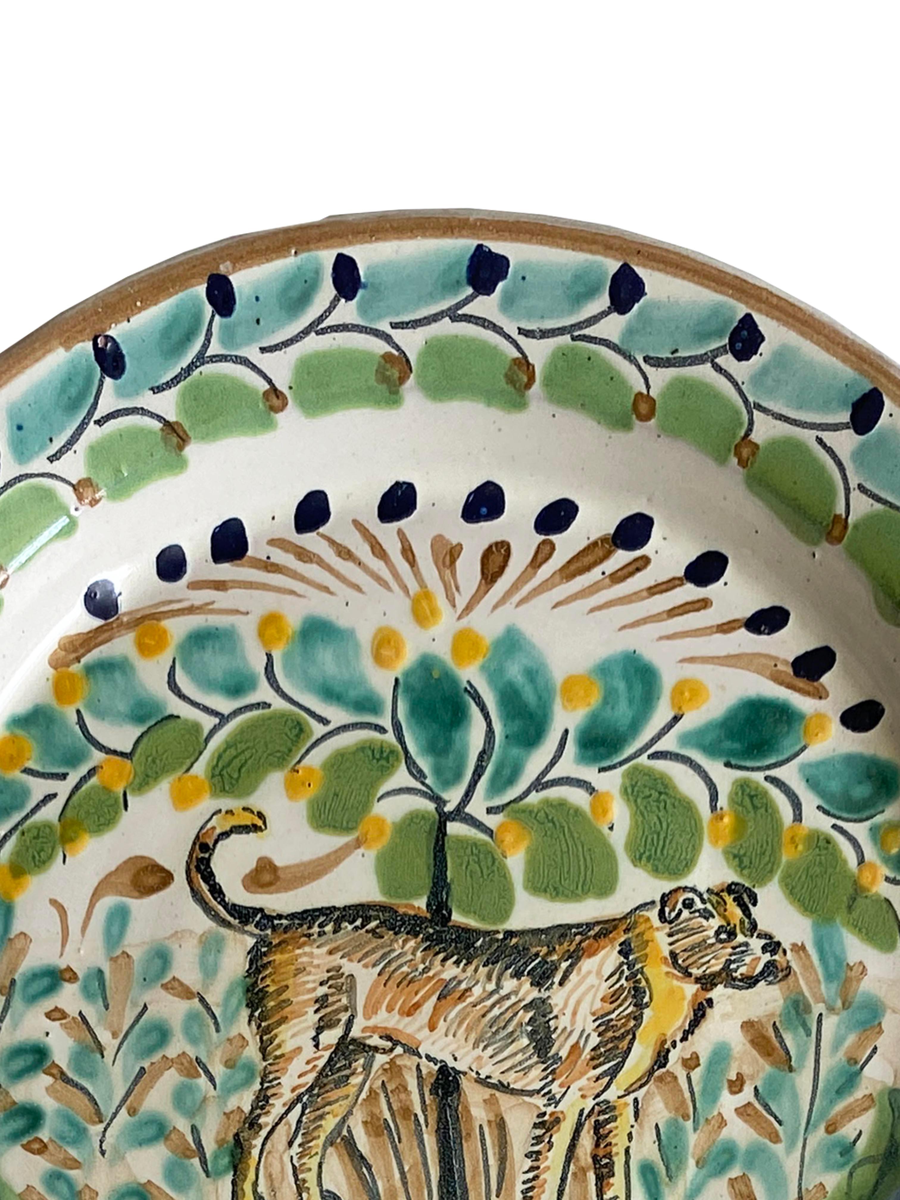 Glazed An Original Set of Gorky Gonzalez Plates Owned by Brooke Astor For Sale