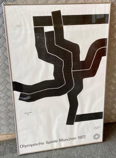 An Original Vintage Poster Olympic Games in Munich 1972 Artist: Pierre Soulages