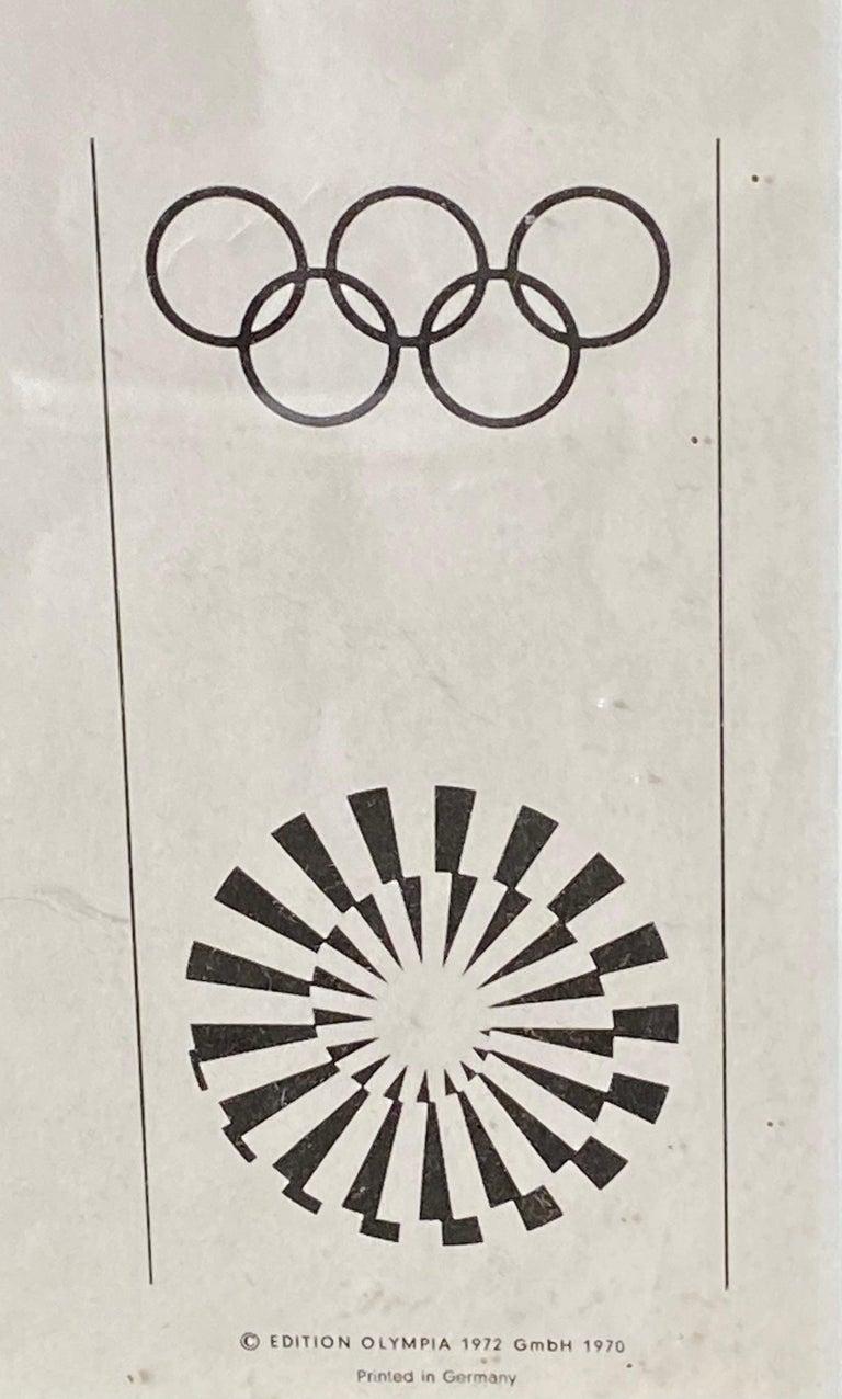 Original Vintage Poster Olympic Games in Munich 1972 Artist: Pierre Soulages In Excellent Condition In London, GB