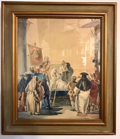 Ein Original-Aquarell von Luigi Rossini, 19. Jahrhundert