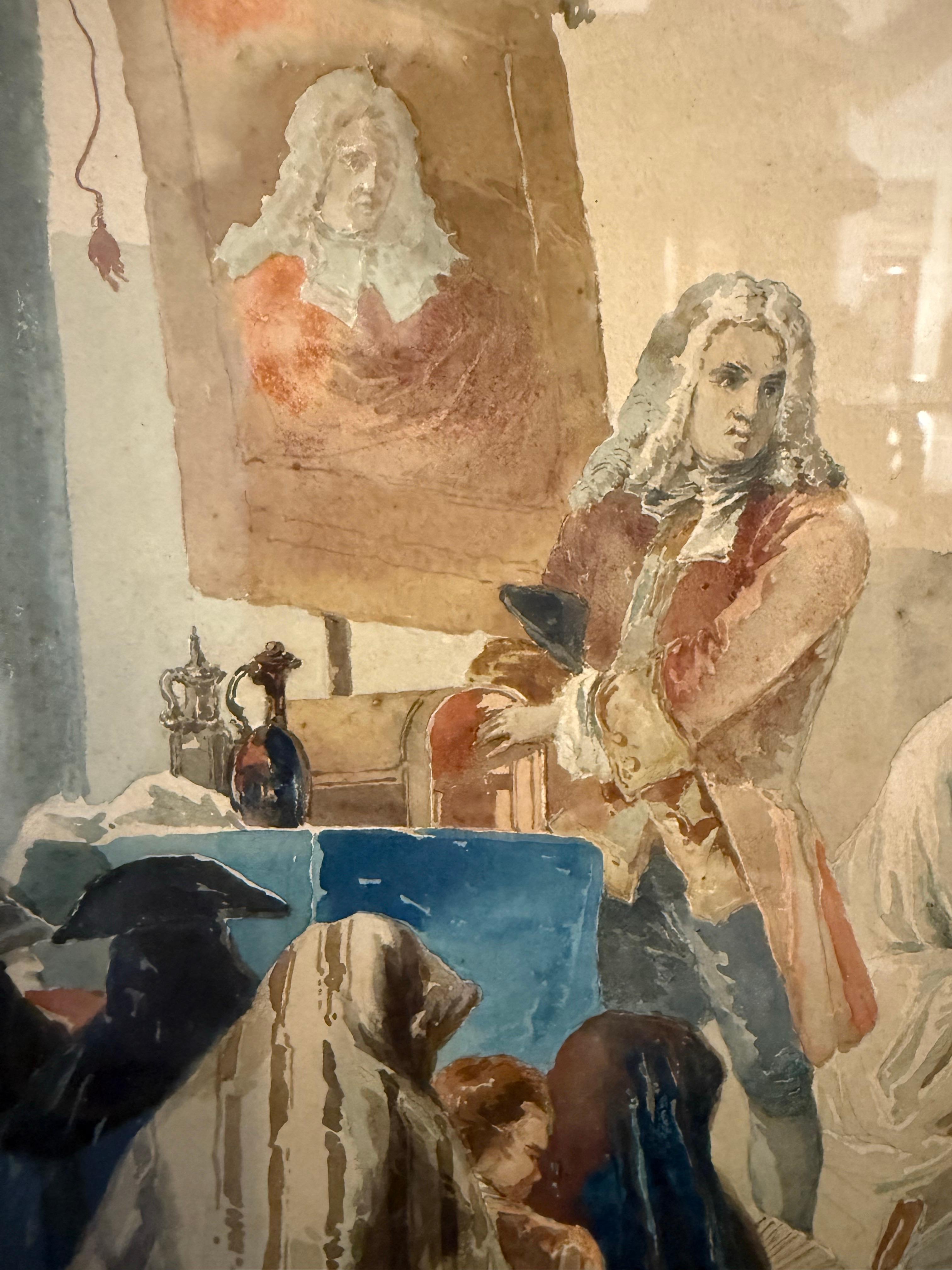 Ein Original-Aquarell von Luigi Rossini, 19. Jahrhundert im Angebot 2