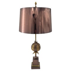 Vintage An orignal 1960s Maison Charles Pomegranate lamp with rare solid copper shade