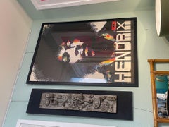 Un poster promozionale originale degli anni '70 per All Along The Watchtower di Jimi Hendrix