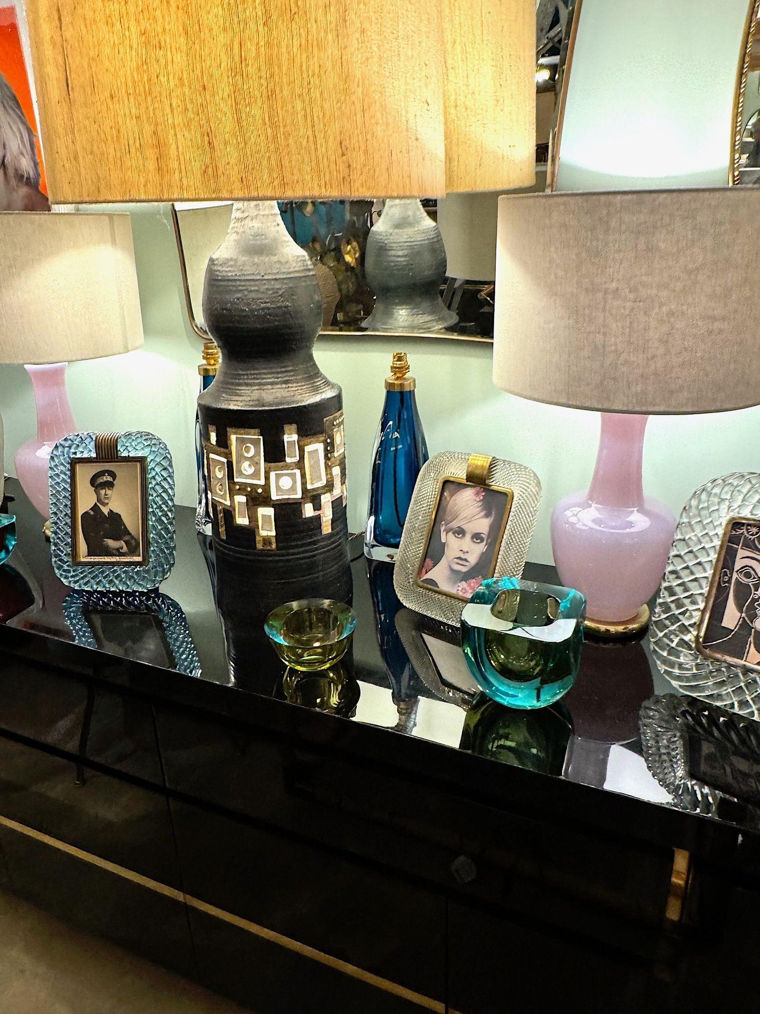 Un marco original Barovier y Toso de cristal de Murano y latón de los años 40 en venta 8