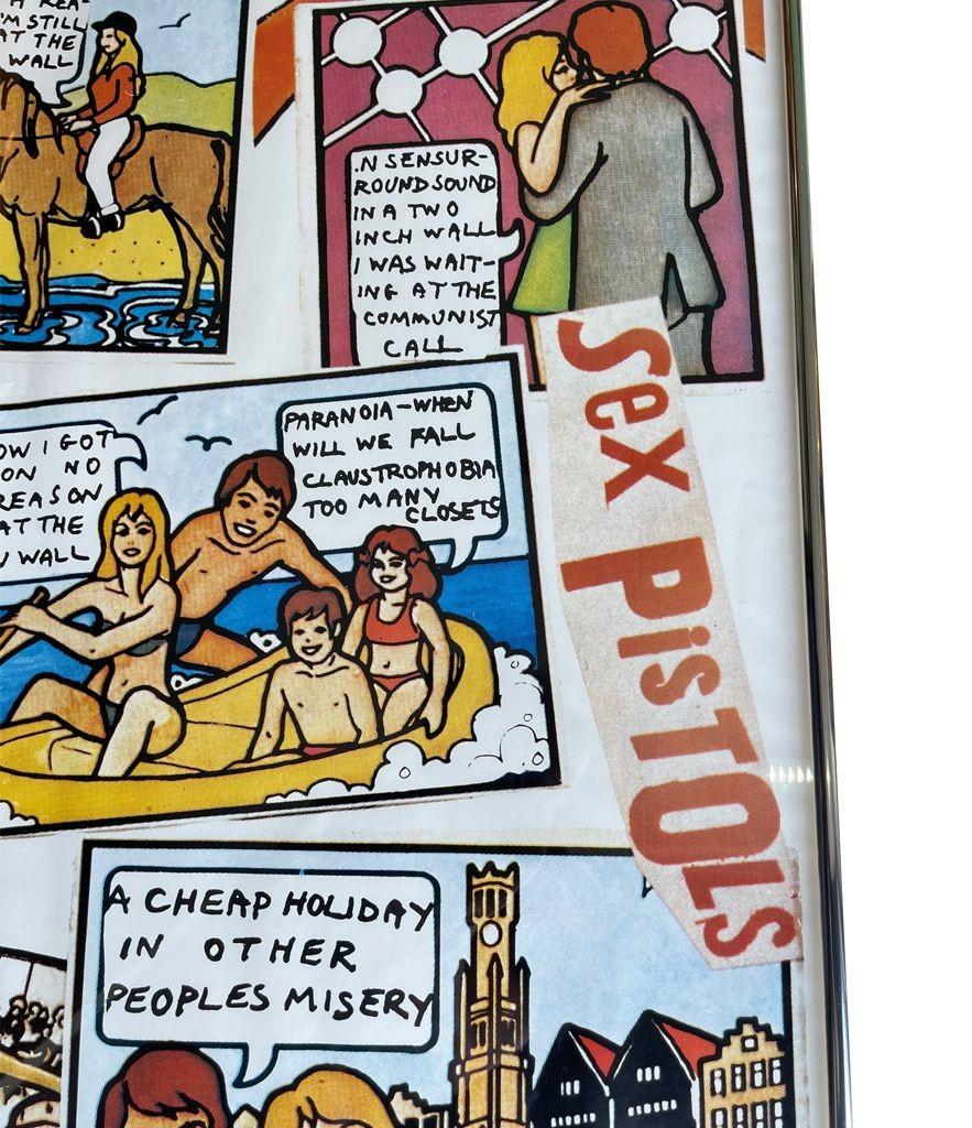 Fin du 20e siècle Une affiche promotionnelle de Jamie Reid pour The Sex Pistols « Holidays In The Sun » en vente