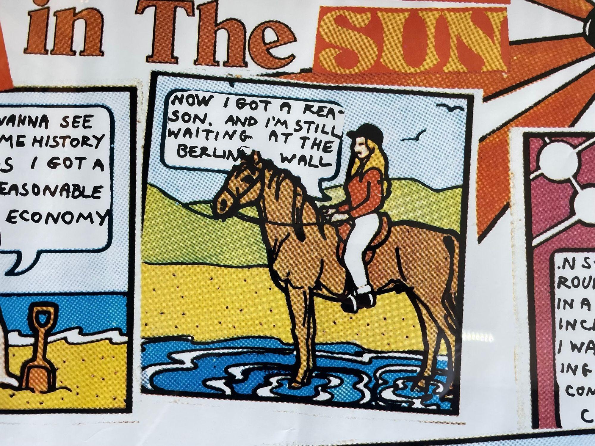 Papier Une affiche promotionnelle de Jamie Reid pour The Sex Pistols « Holidays In The Sun » en vente