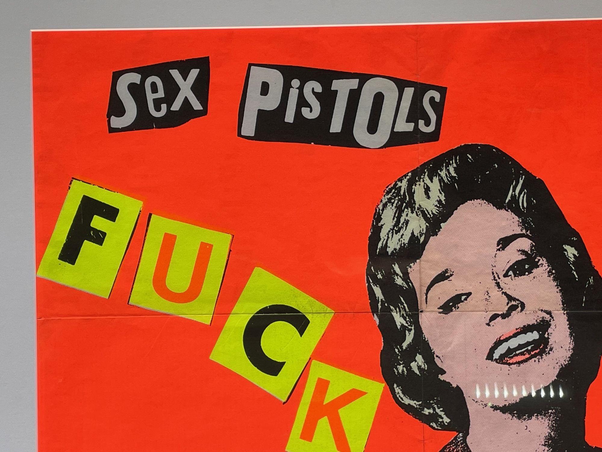 Ein ovales Sex Pistols-Seidenlithographieplakat „Fuck Forever“ von Jamie Reid 4
