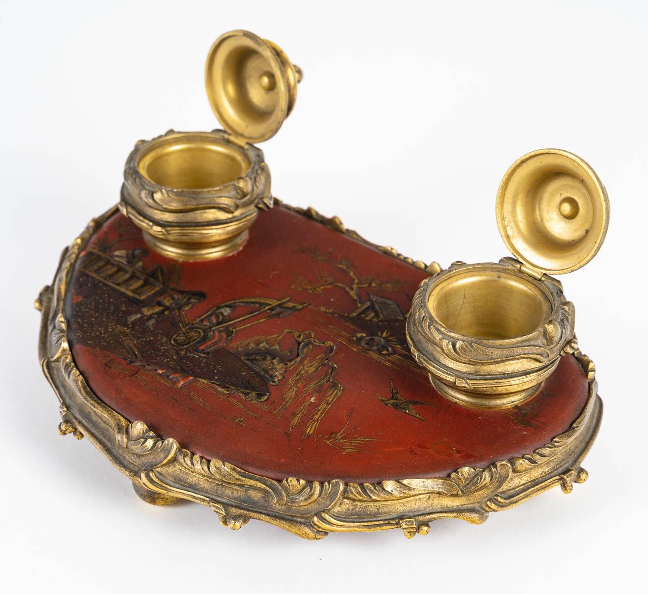 Cineserie Calamaio in Ormolu e lacca di Coromandel, 1880 circa in vendita