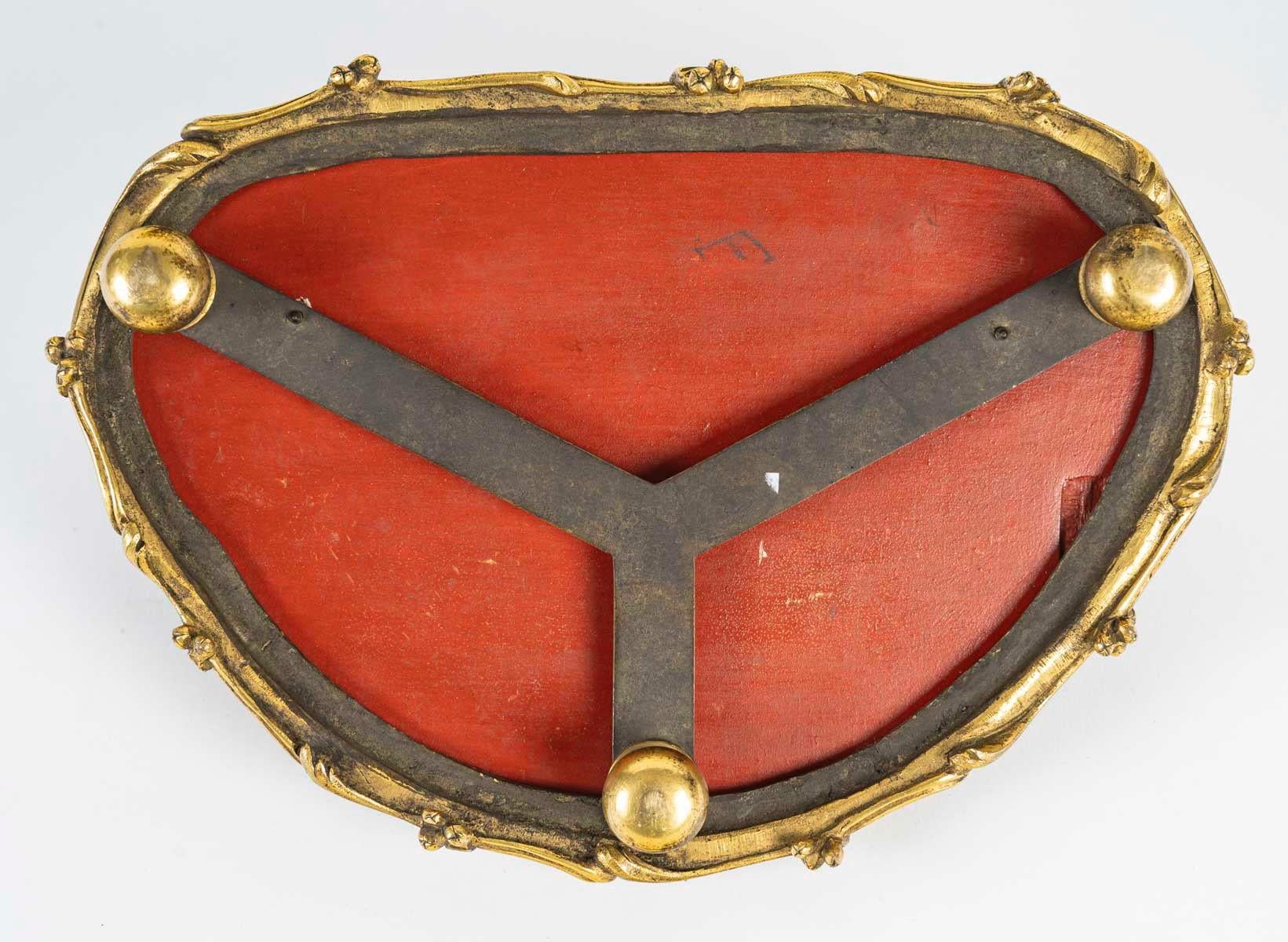 Intagliato a mano Calamaio in Ormolu e lacca di Coromandel, 1880 circa in vendita