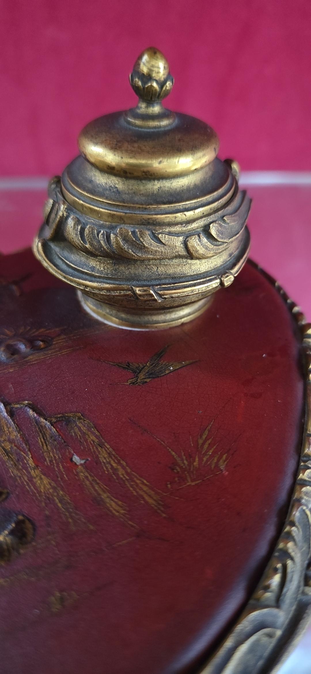 Calamaio in Ormolu e lacca di Coromandel, 1880 circa in vendita 1