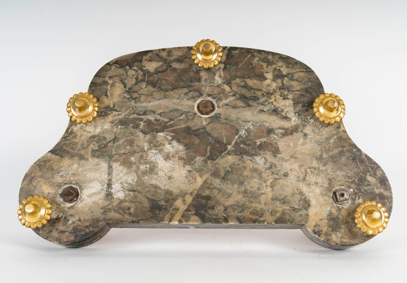 Dorato Calamaio in marmo e ormolu, XIX secolo, periodo Napoleone III. in vendita