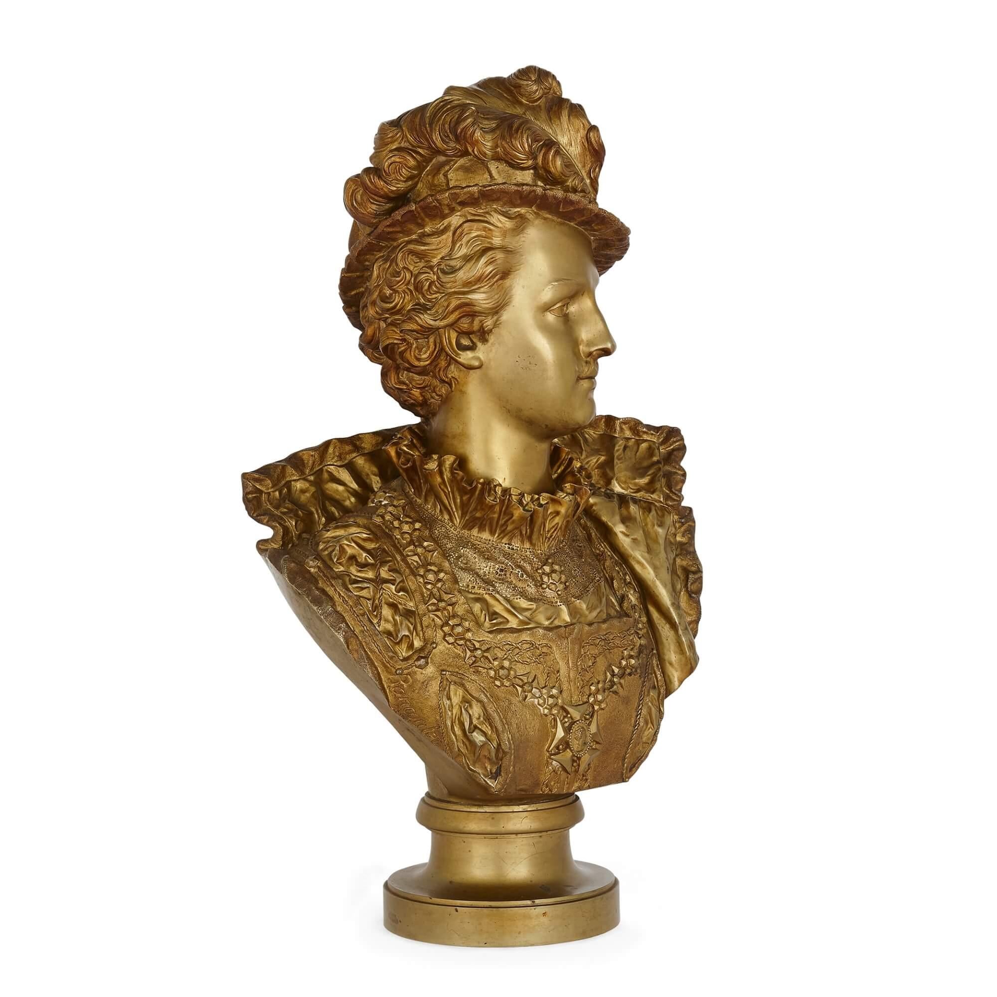 Neoclassical Ormolu Bust of a 16th Century Prince, by Rancoulet For Sale