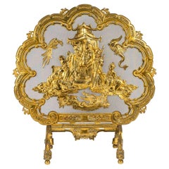 An Ormolu Fireguard with Japanese Decoration, 19th Century, Napoleon III Period.