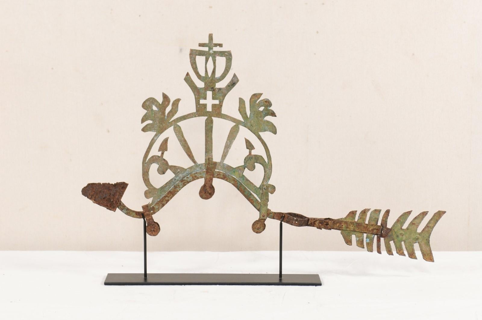 Beautifully Patinated Ornamental Bird Fragment from the 19th C. on Custom Stand For Sale 2