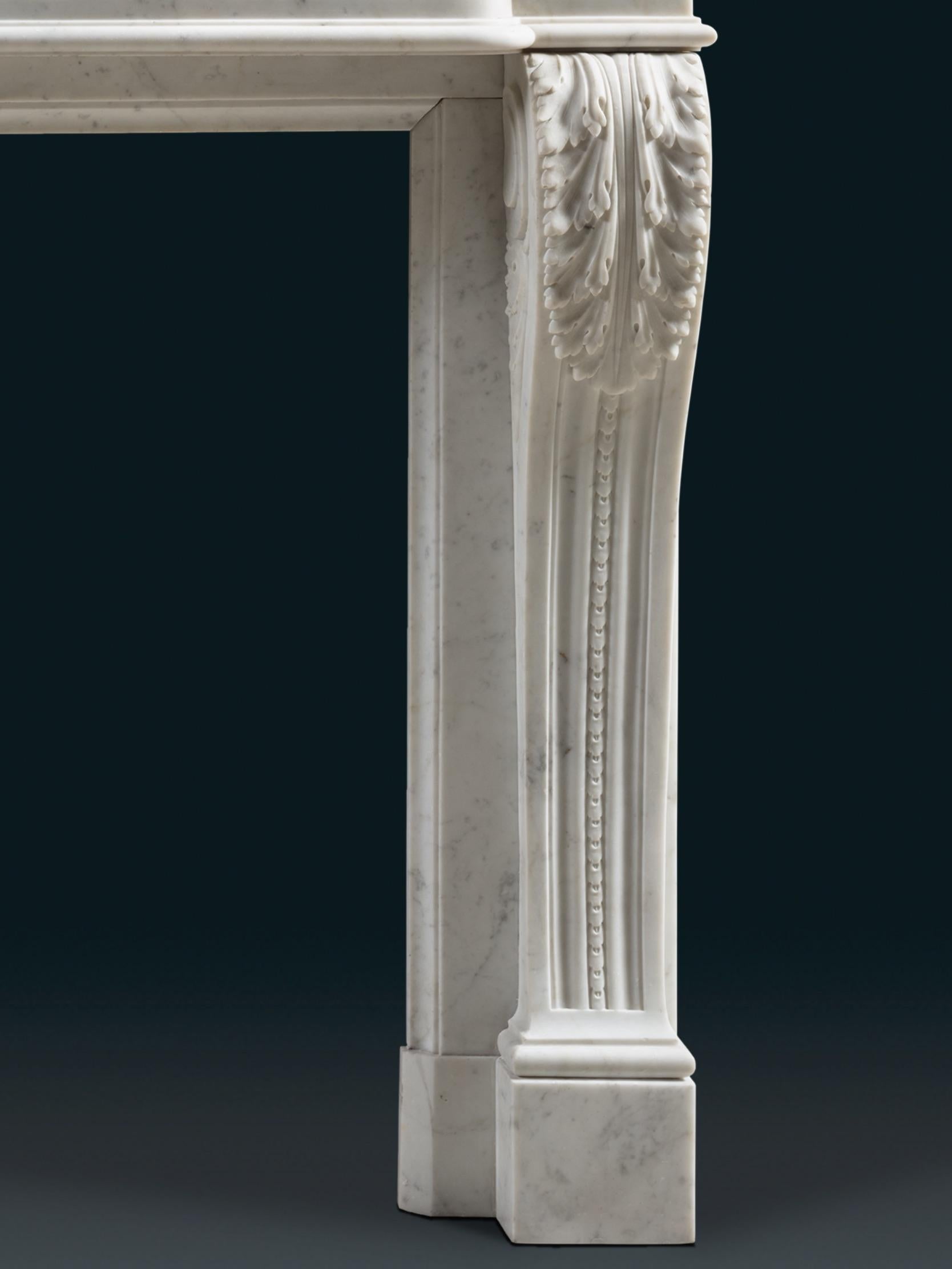 An Ornate 19th Century Louis XVI Style Chimneypiece For Sale 1