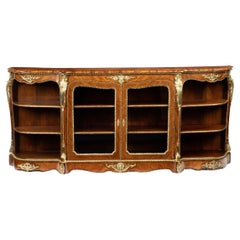 Ornate Victorian Kingwood Side Cabinet in the French Taste, Attributed to Gil