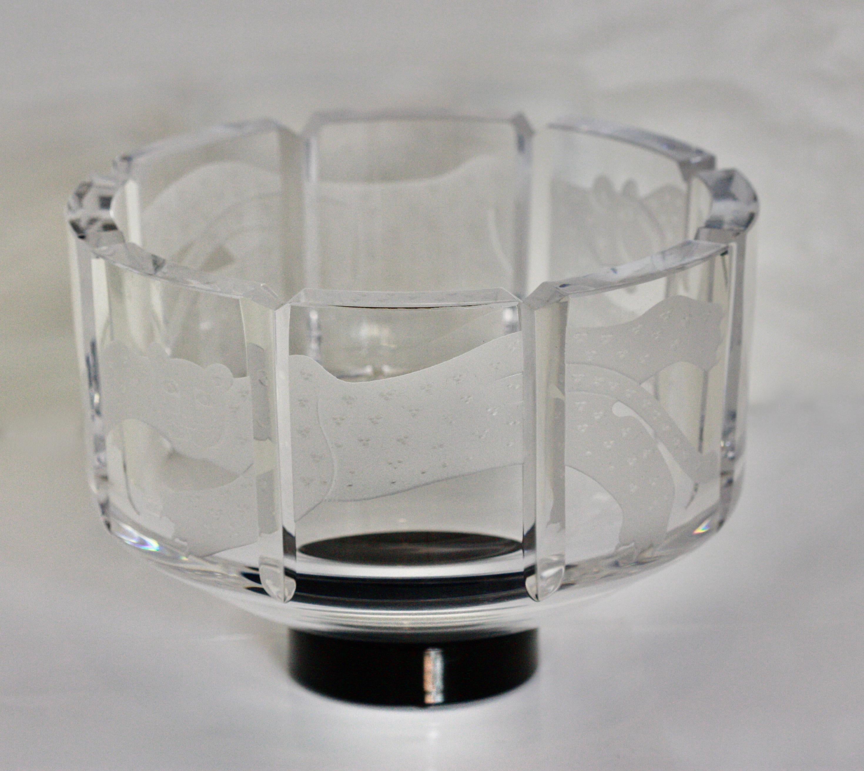 glass cat bowl