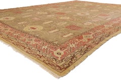 An Ottoman Garden: Antique Turkish Oushak Masterpiece of Anatolian Elegance