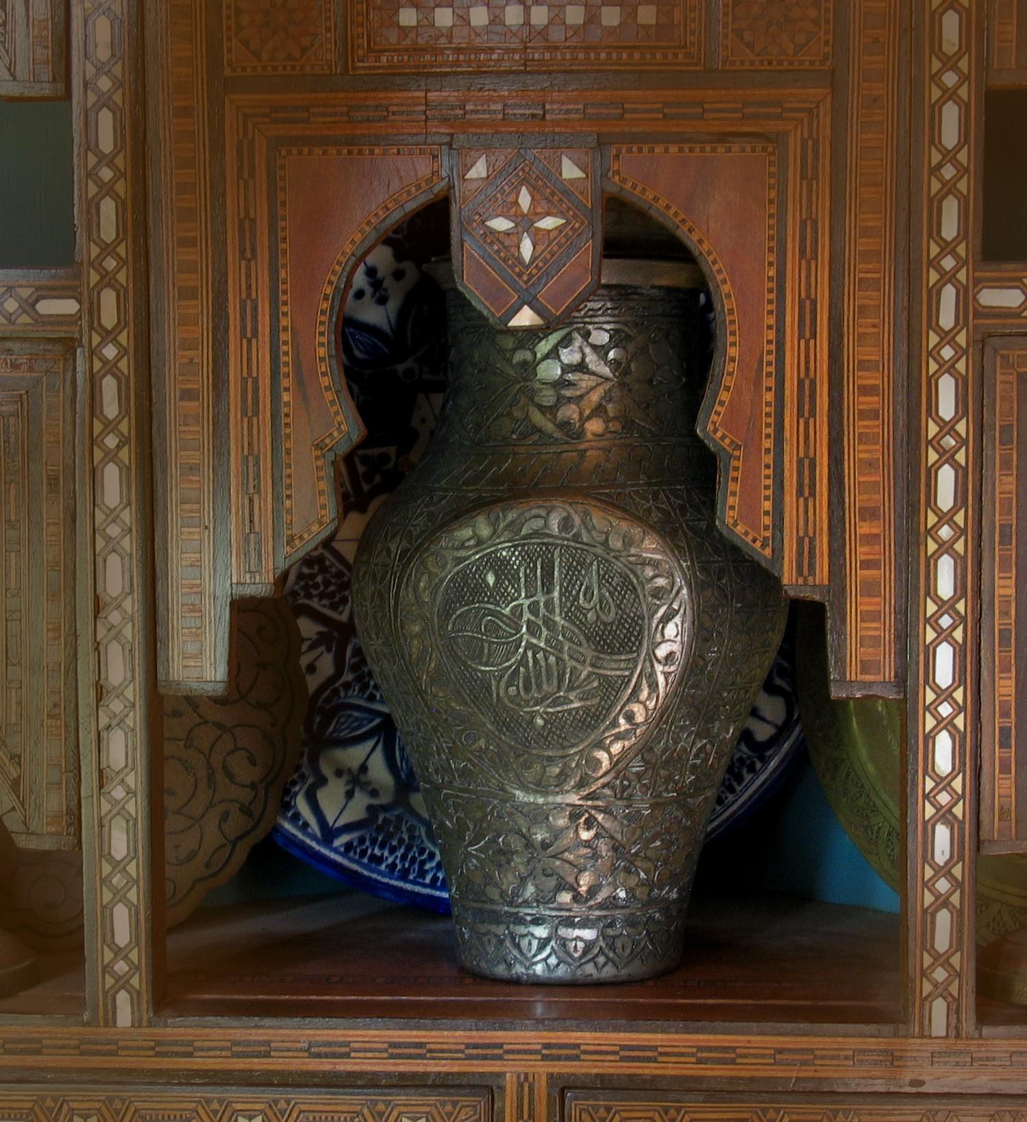 An Ottoman Tinned Copper Vase and Cover Early 20th Century For Sale 4