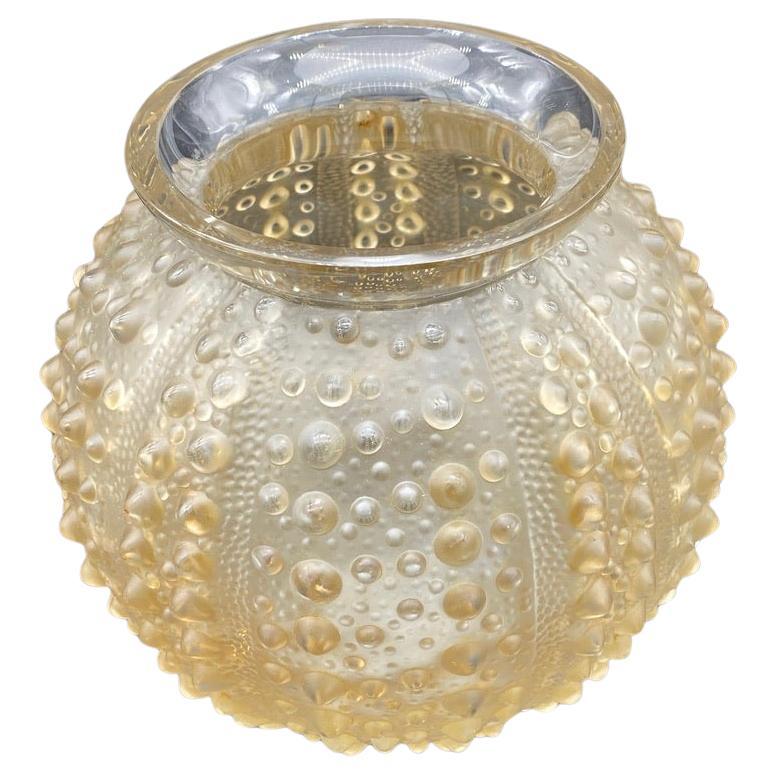 An Oursins  Art Deco Glass Vase by R.Lalique 