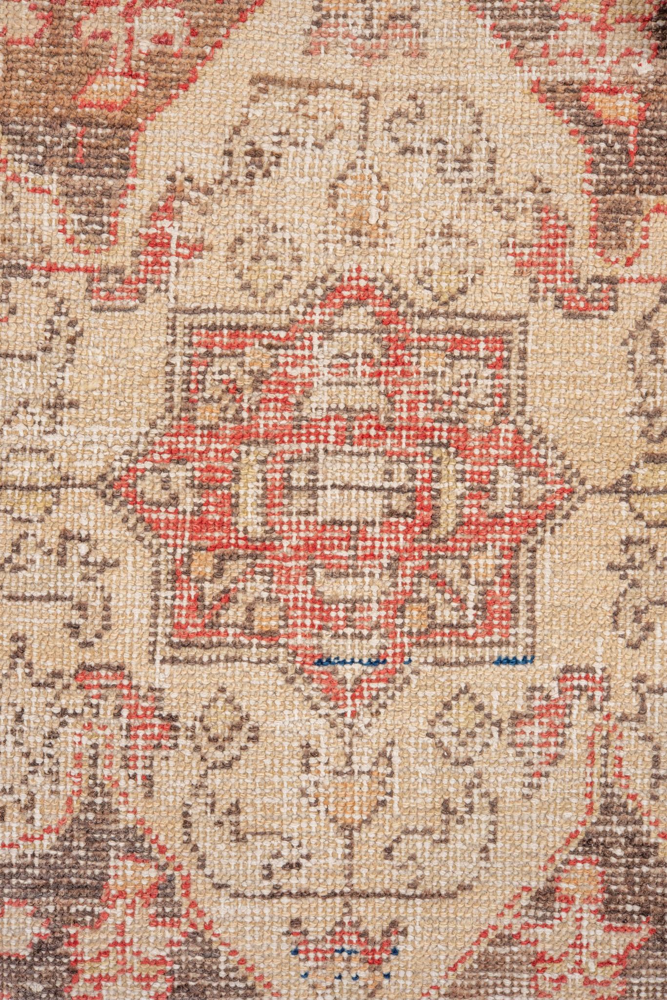 Hand-Knotted An Oushak Rug circa 1920 For Sale