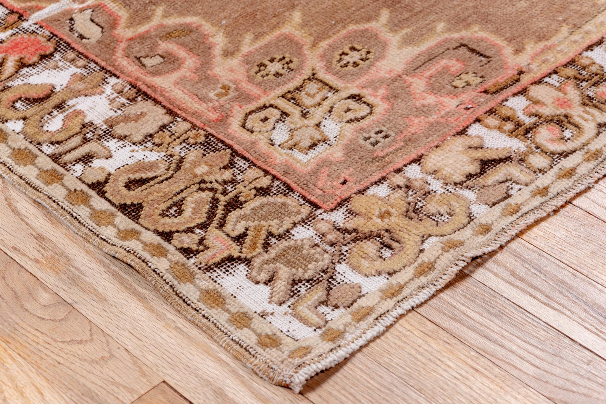 Wool An Oushak Rug circa 1940 For Sale