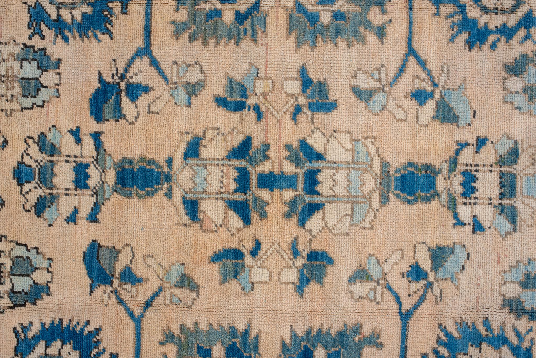 Hand-Knotted An Oushak Rug circa 1970 For Sale