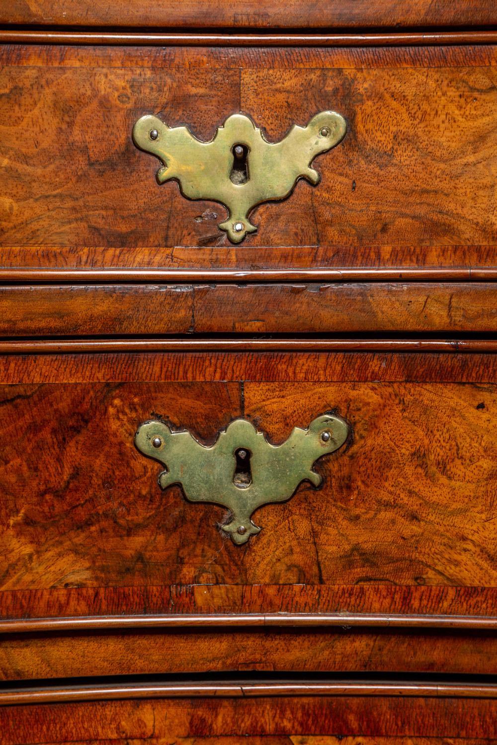 Rococo An Oustanding Rare Walnut Bureau Cabinet, Dresden Region, German, Circa 1750