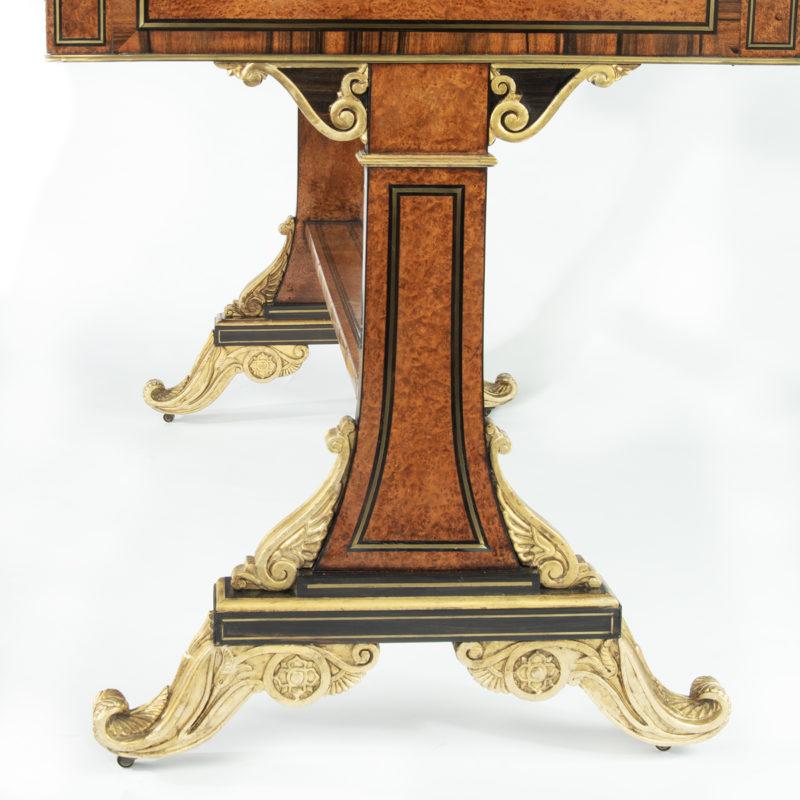 English An outstanding and important Regency writing table by William Jamar For Sale