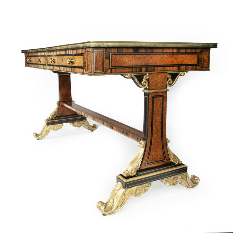 An outstanding and important Regency writing table by William Jamar In Good Condition For Sale In Lymington, Hampshire