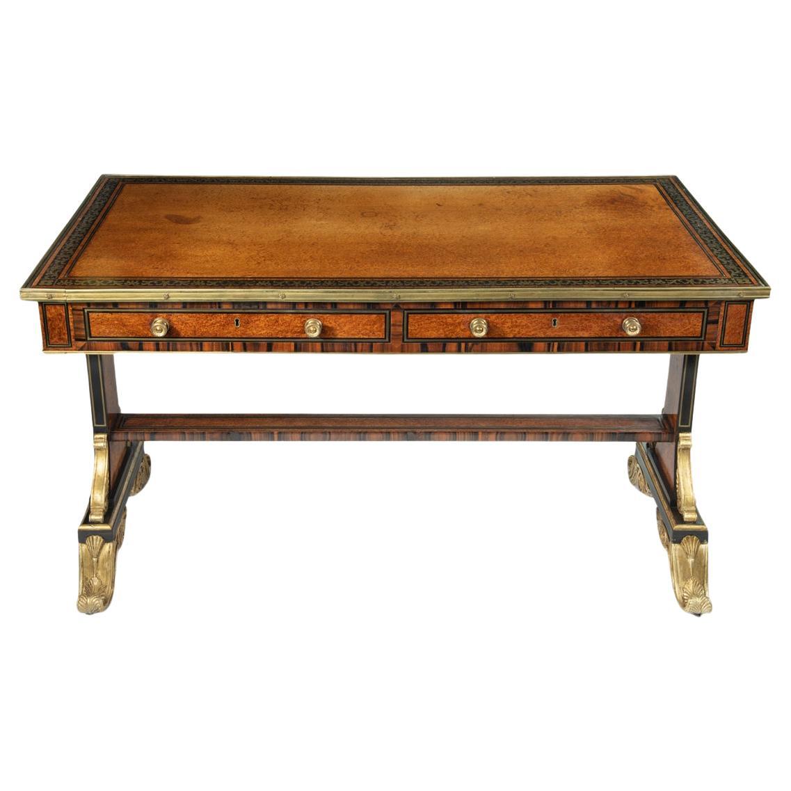 An outstanding and important Regency writing table by William Jamar For Sale