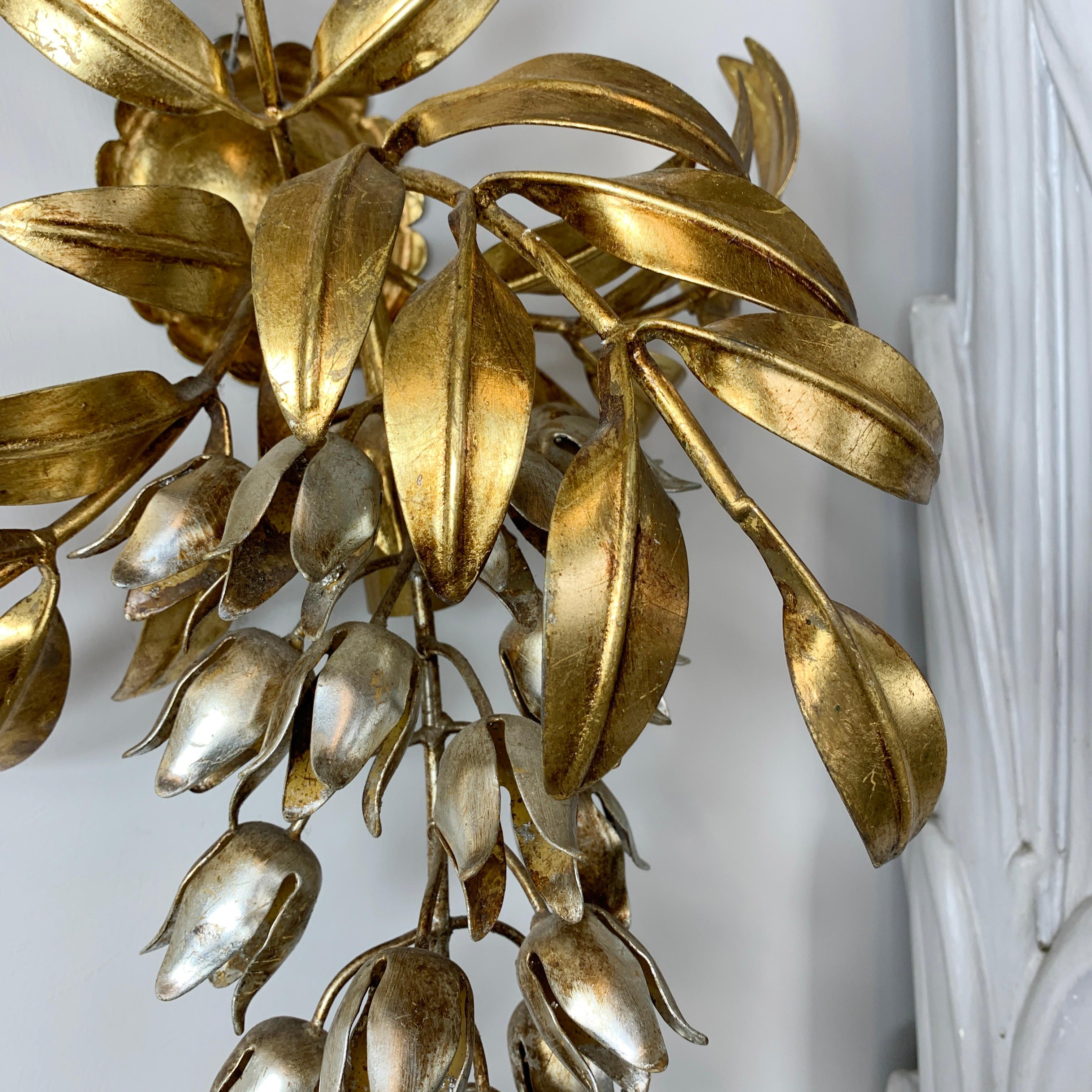 Hollywood Regency An Outstanding Pair of Hans Kogl Pioggia D'oro Wall Lights