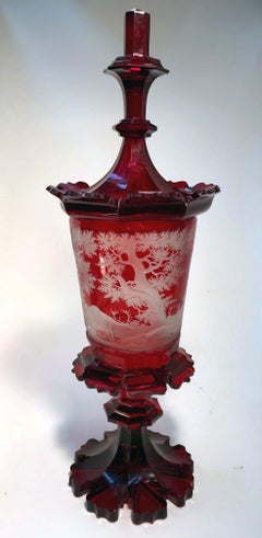 An Outstanding Ruby-Flashed Bohemian Pokal