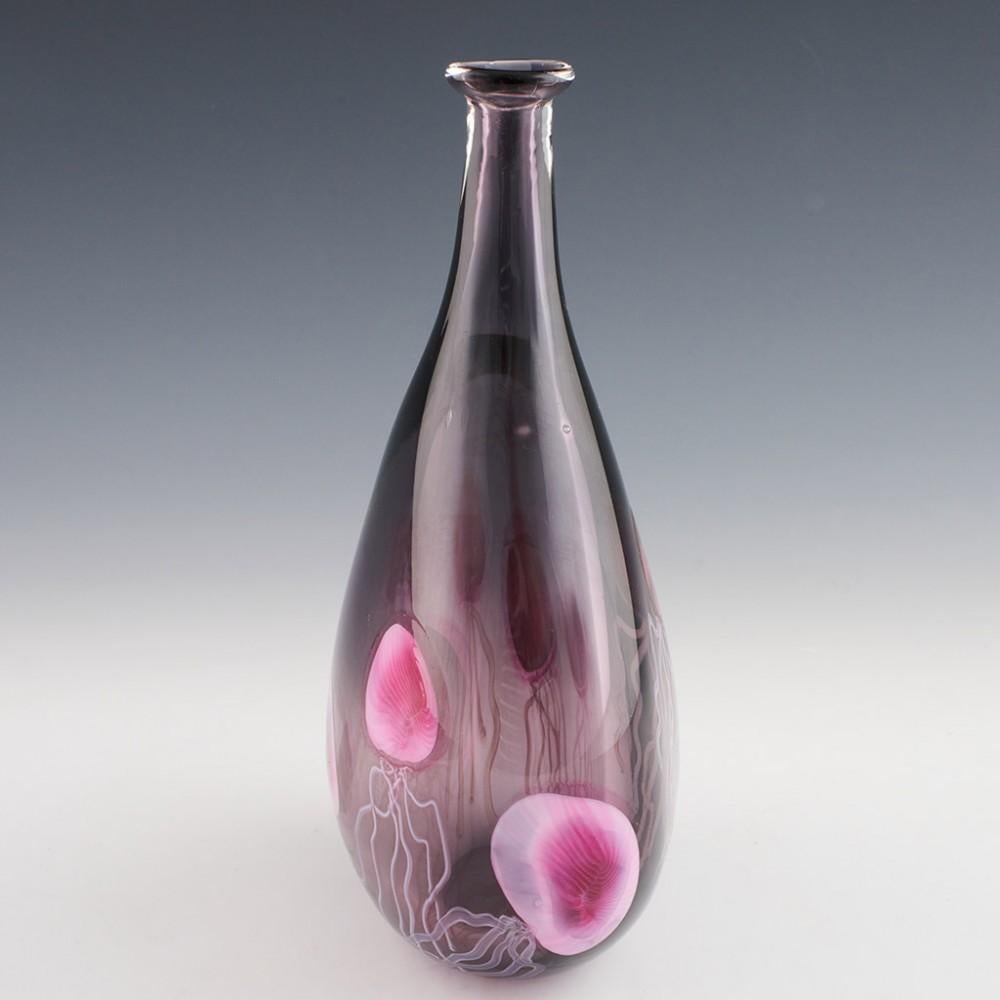 An Oval Amethyst Jelly Fish Bottle Vase by Siddy Langley 2023 In New Condition For Sale In Tunbridge Wells, GB
