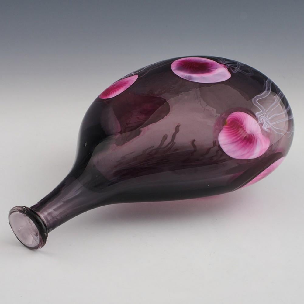 Contemporary An Oval Amethyst Jelly Fish Bottle Vase by Siddy Langley 2023 For Sale