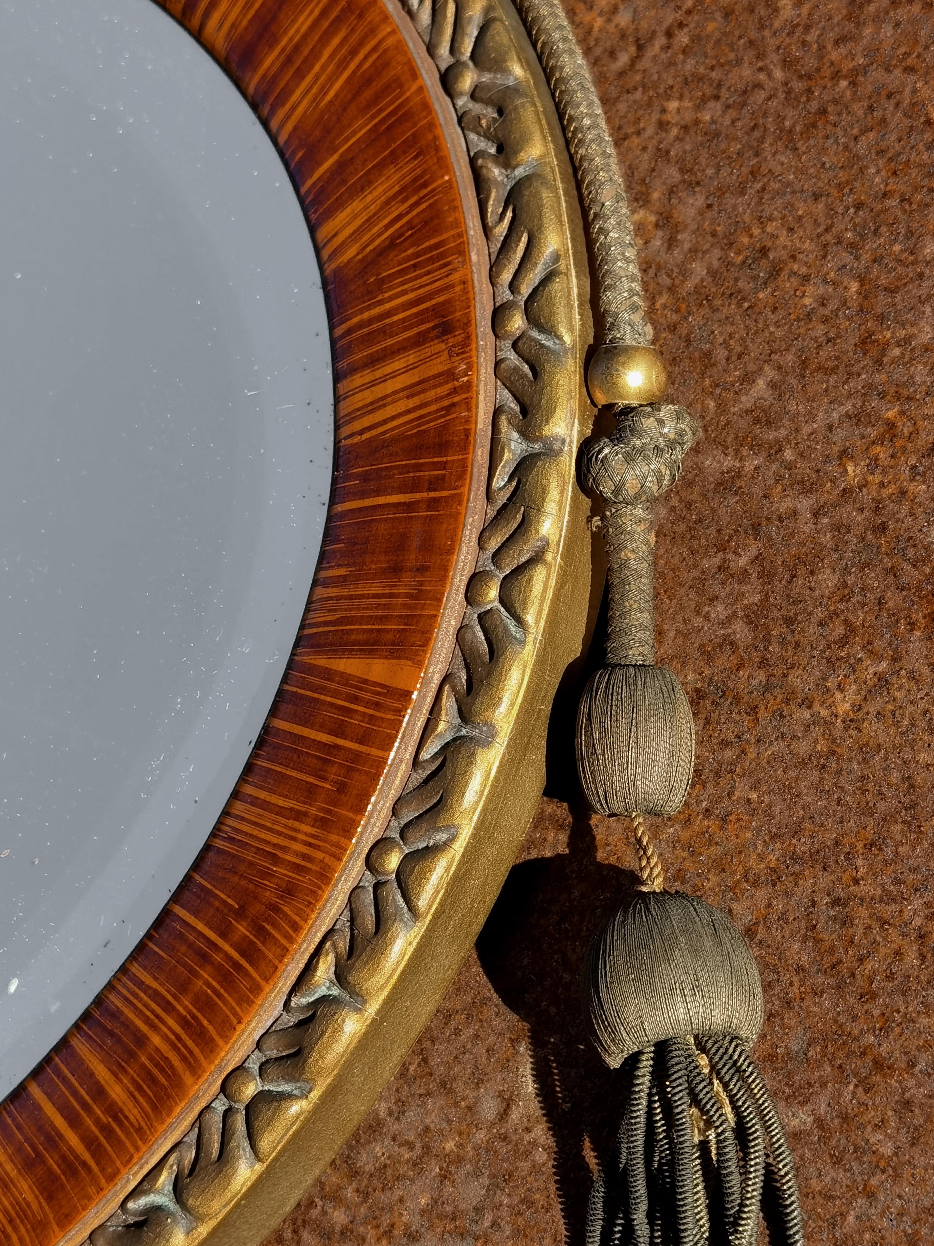 Miroir mural ovale ART-DECO NEOCLASSICAL,  en style E-J RUHLMANN, France 1930 en vente 9