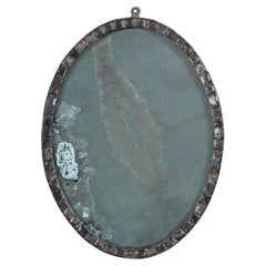 An Oval Clear Glass beaded Irish Mirror 