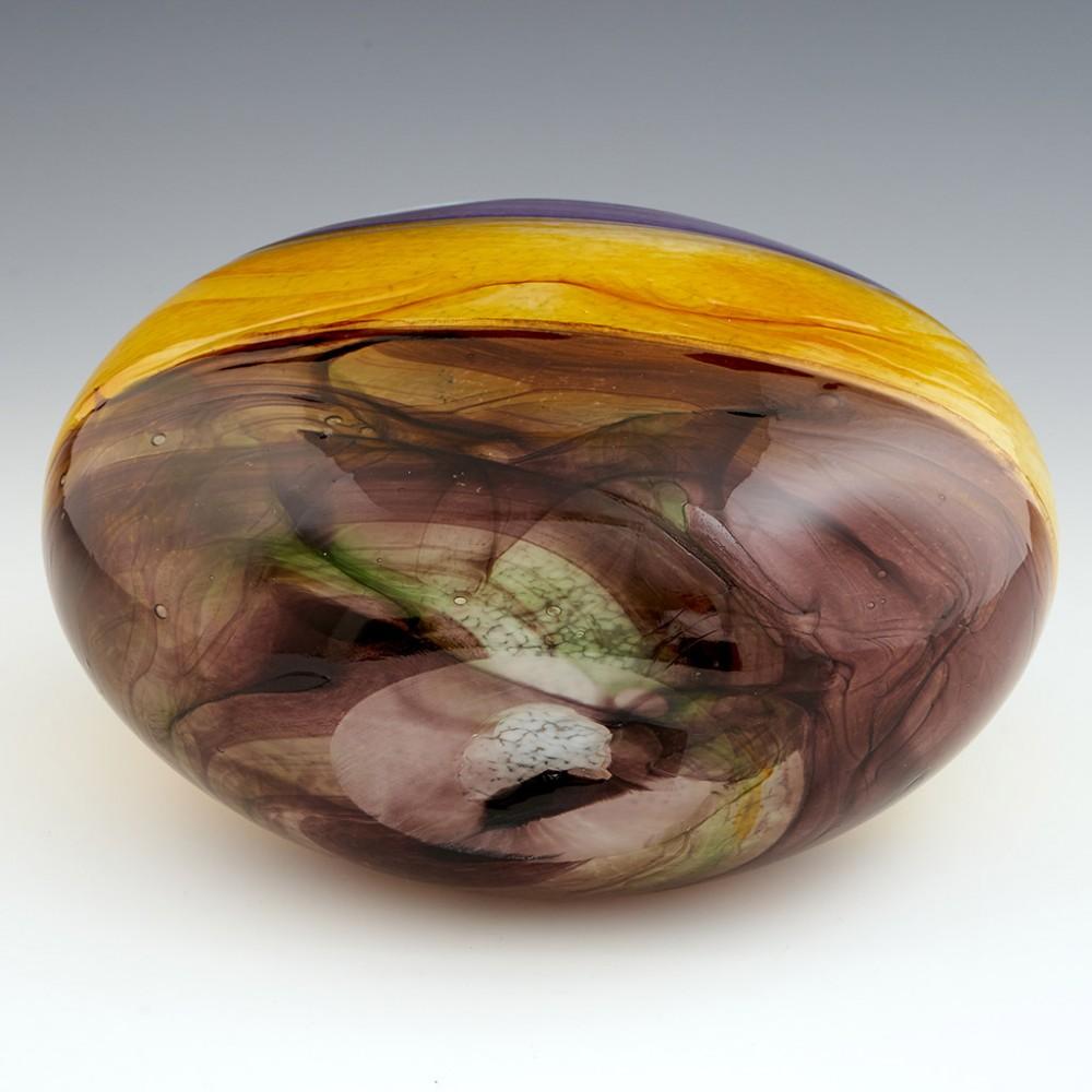 Art Glass Oval 'Harvest Moon' Vase by Siddy Langley, 2021 For Sale