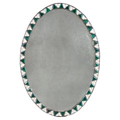 Antique An Oval Irish Mirror