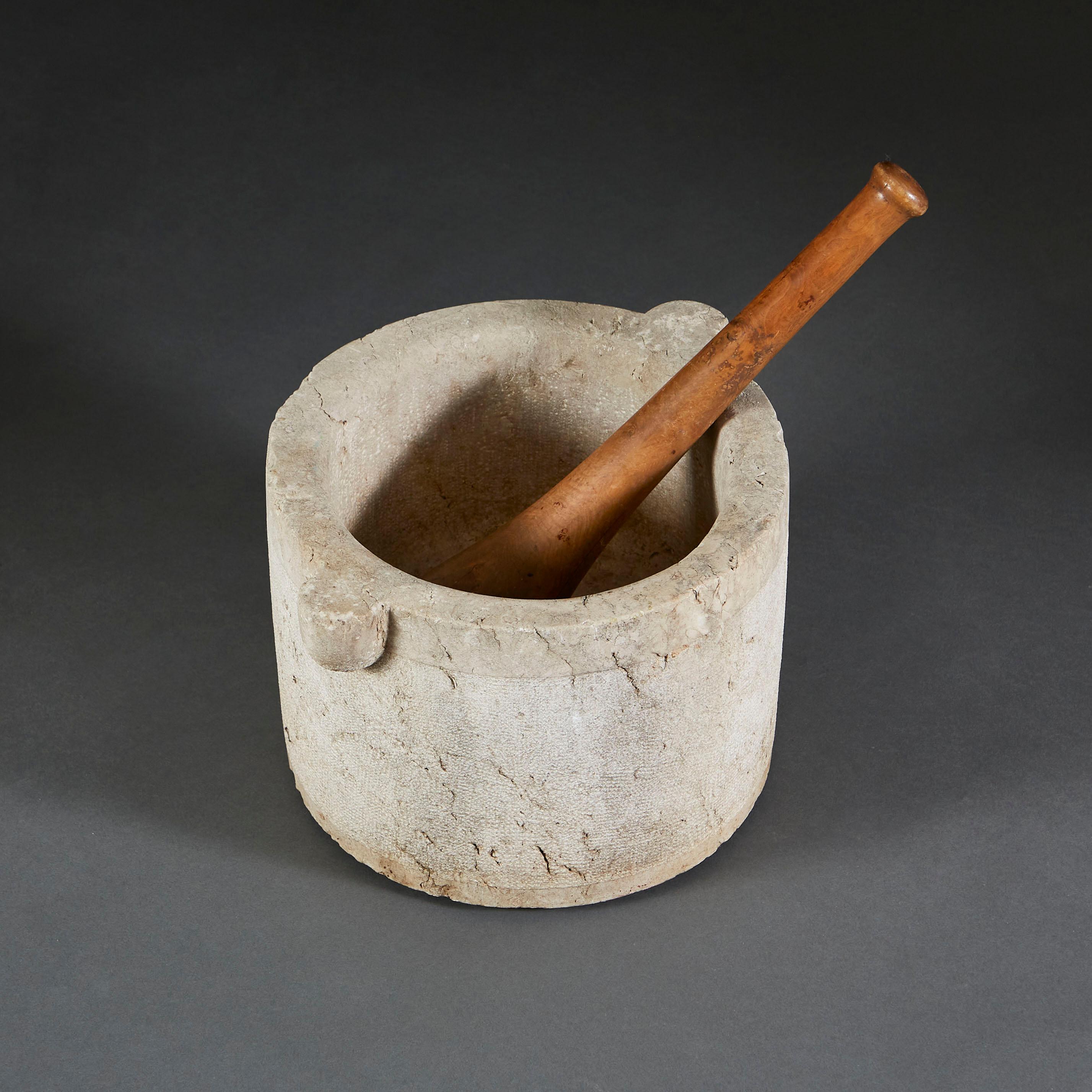 Overscale Stone Pestle and Mortar In Good Condition In London, GB