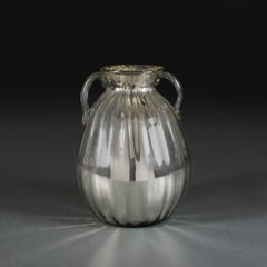 An Overscale Verre Eglomise Glass Vase