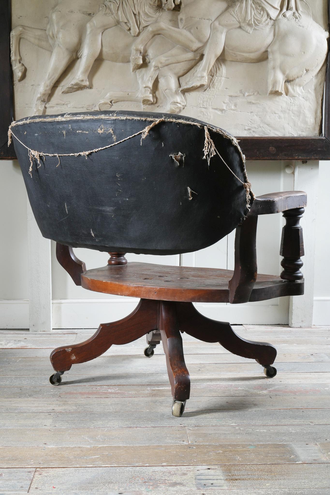 An Oversized 19th Century Desk Chair For Sale 5