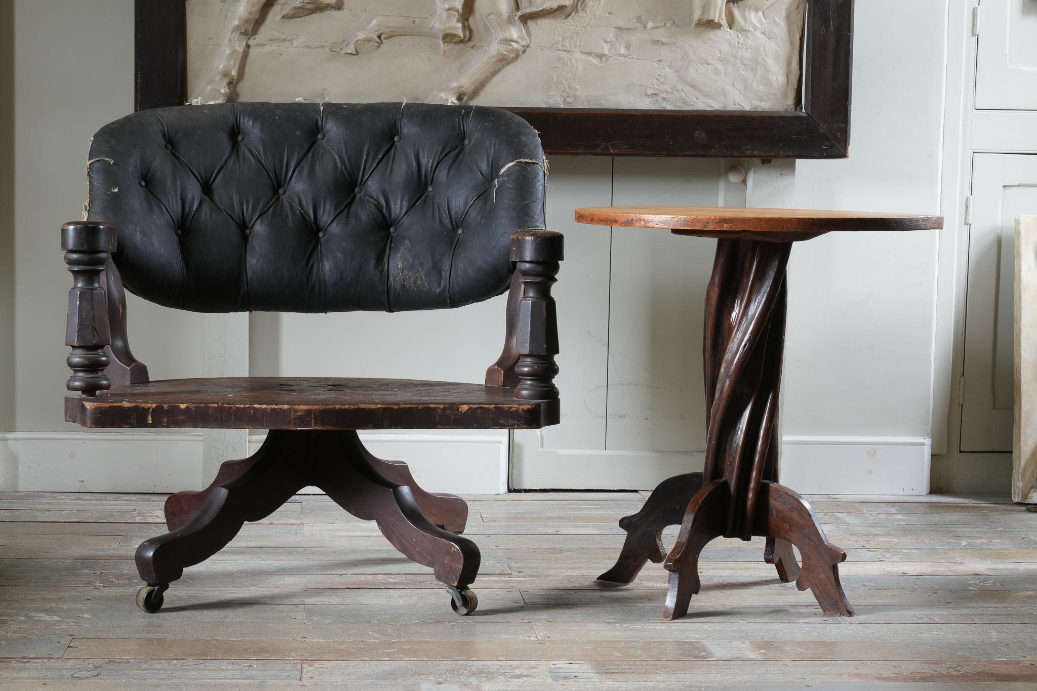 An Oversized 19th Century Desk Chair For Sale 10