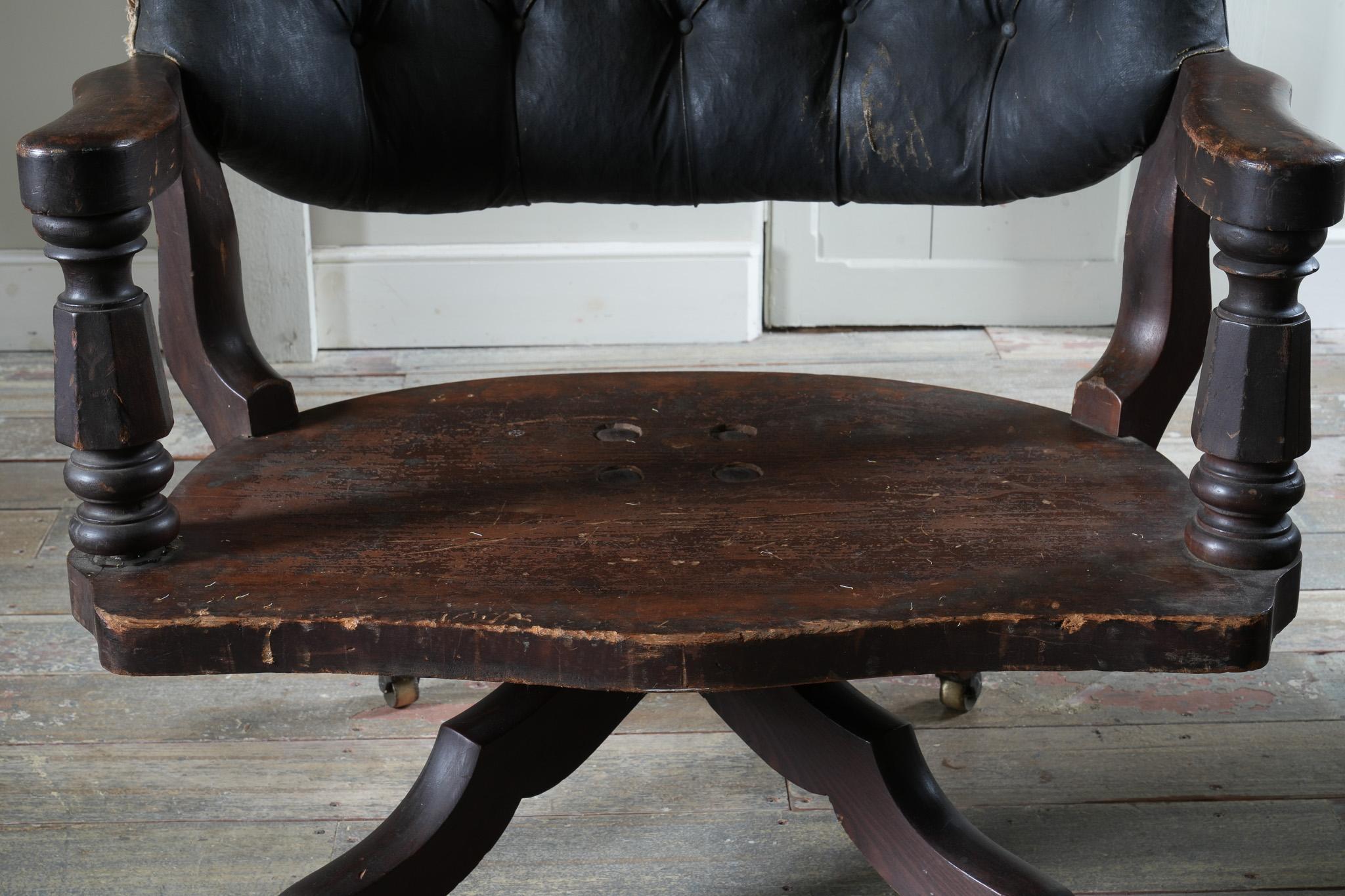 An Oversized 19th Century Desk Chair For Sale 1