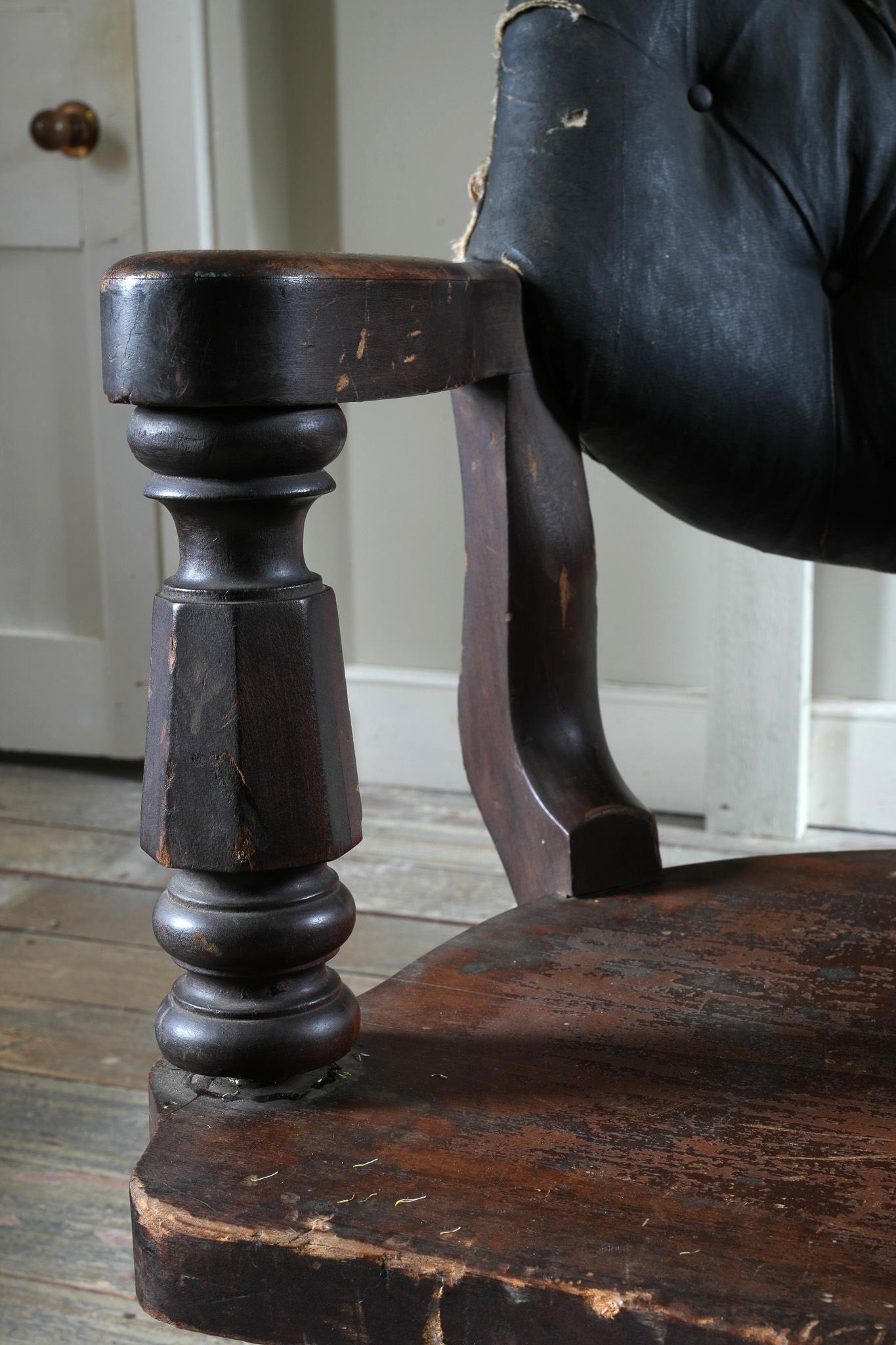An Oversized 19th Century Desk Chair For Sale 3