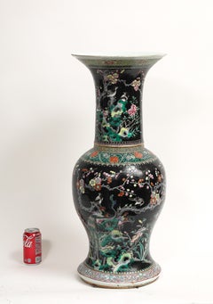 An Oversized Chinese Famille Noire Porcelain Vase, circa 1860