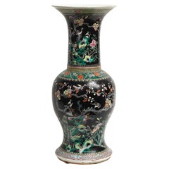 An Oversized Chinese Famille Noire Porcelain Vase, circa 1860