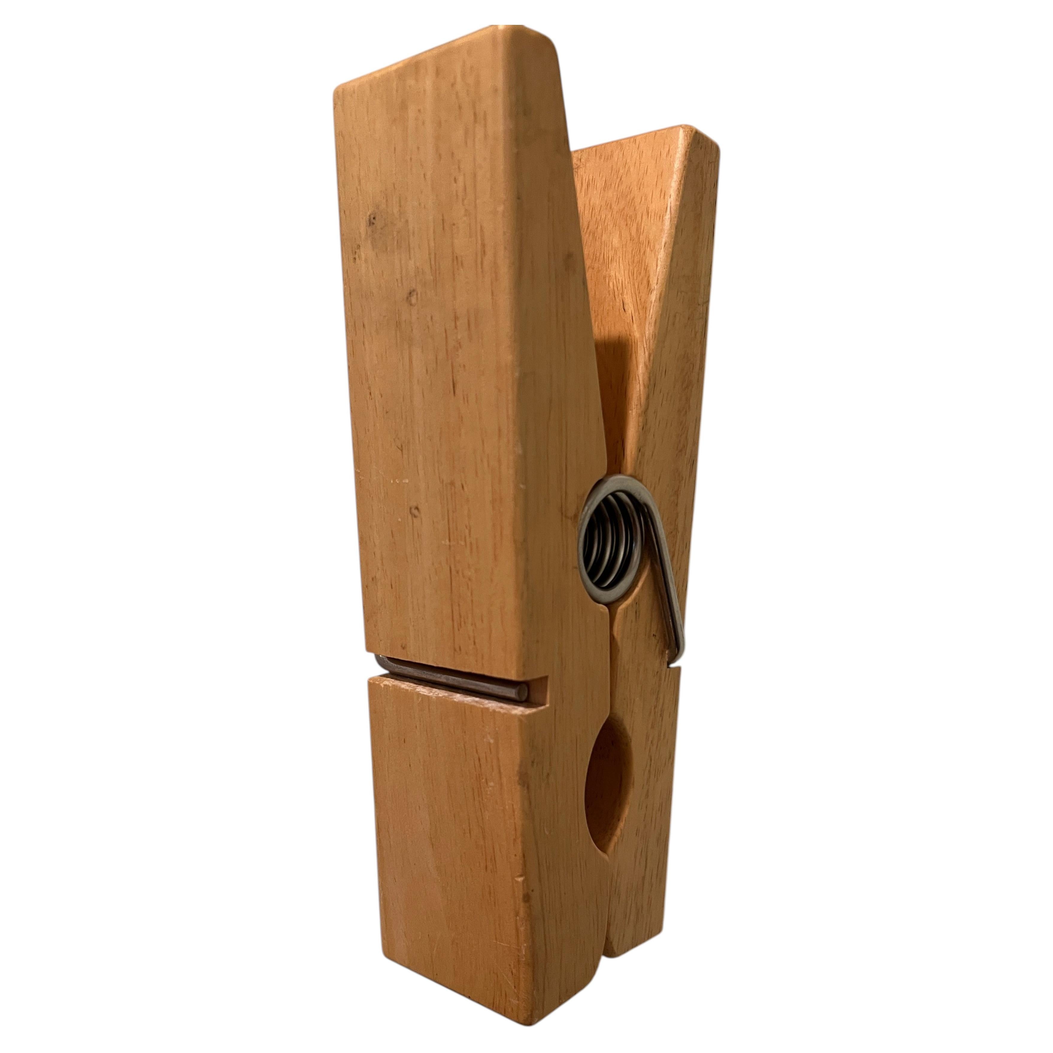 An oversized Clothes Pin note holder For Sale